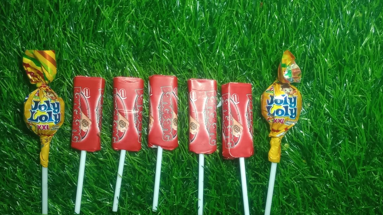 ASMR Most Popular Candys / some lots of colorful rainbow lollipop candy / unpacking chocolate eat