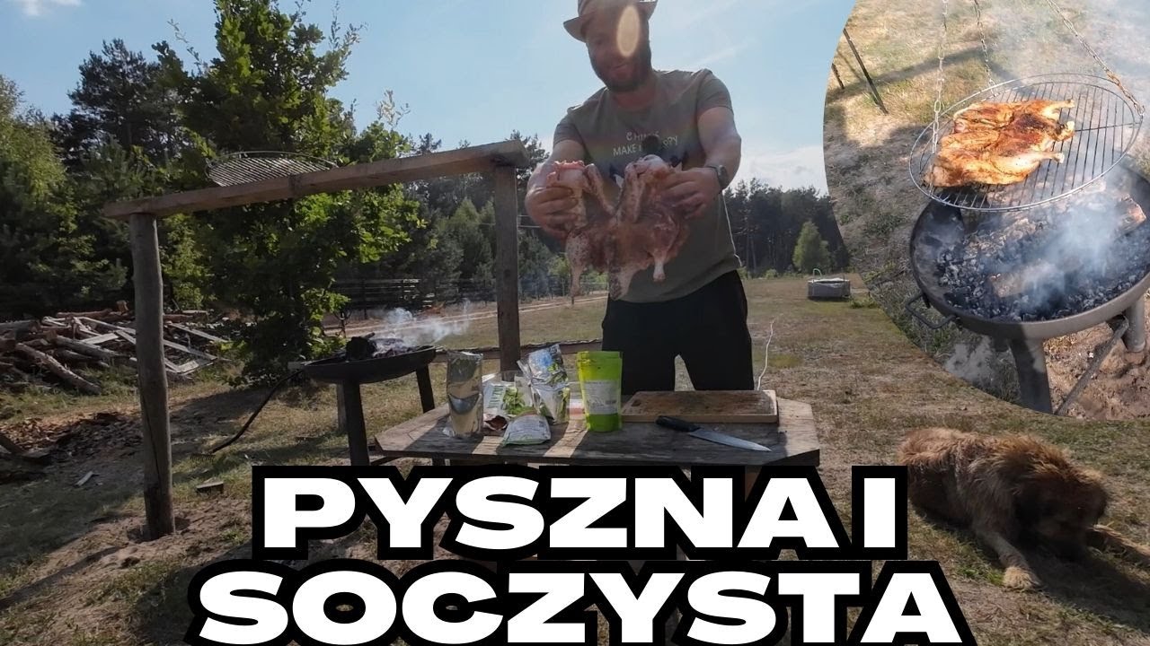 Kaczka pieczona na ognisku