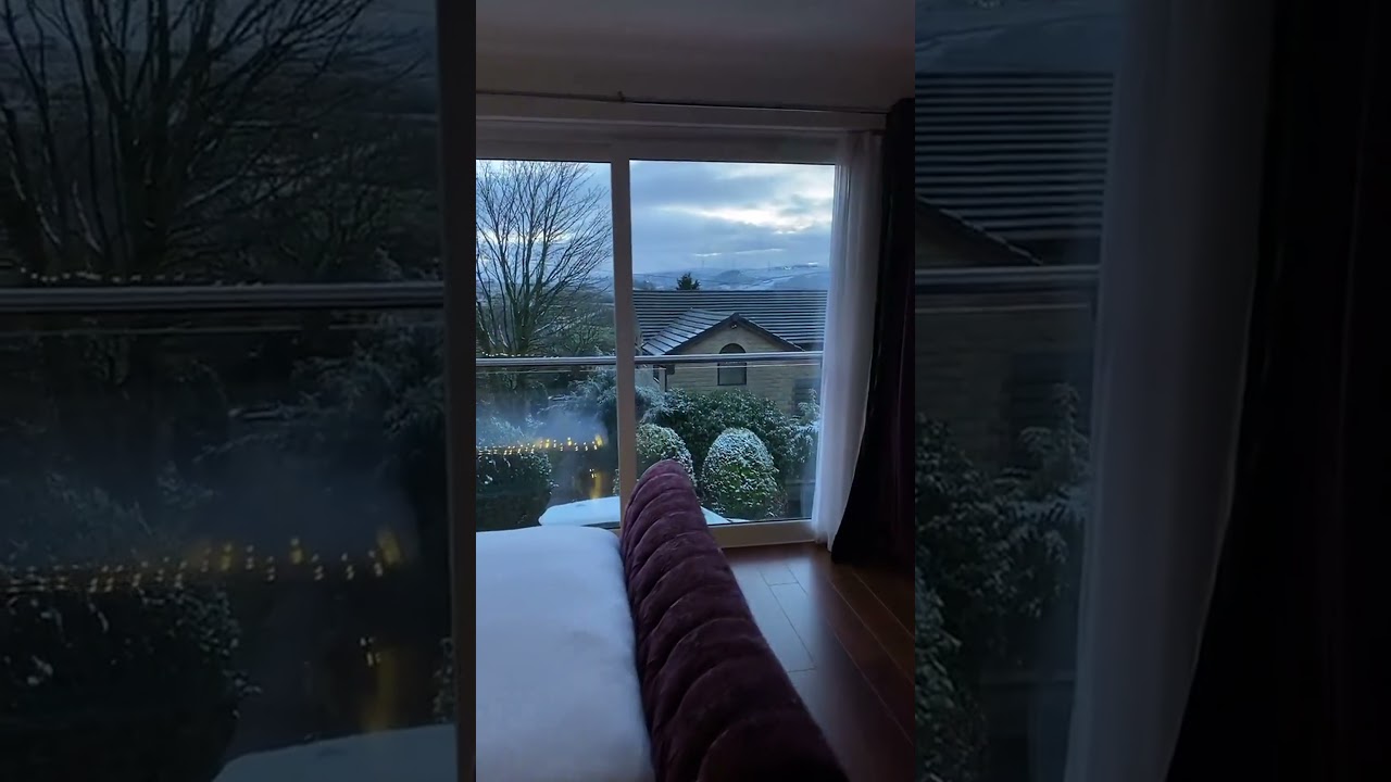 My cozy bedroom sanctuary in the snowy countryside #bedroom #cosy