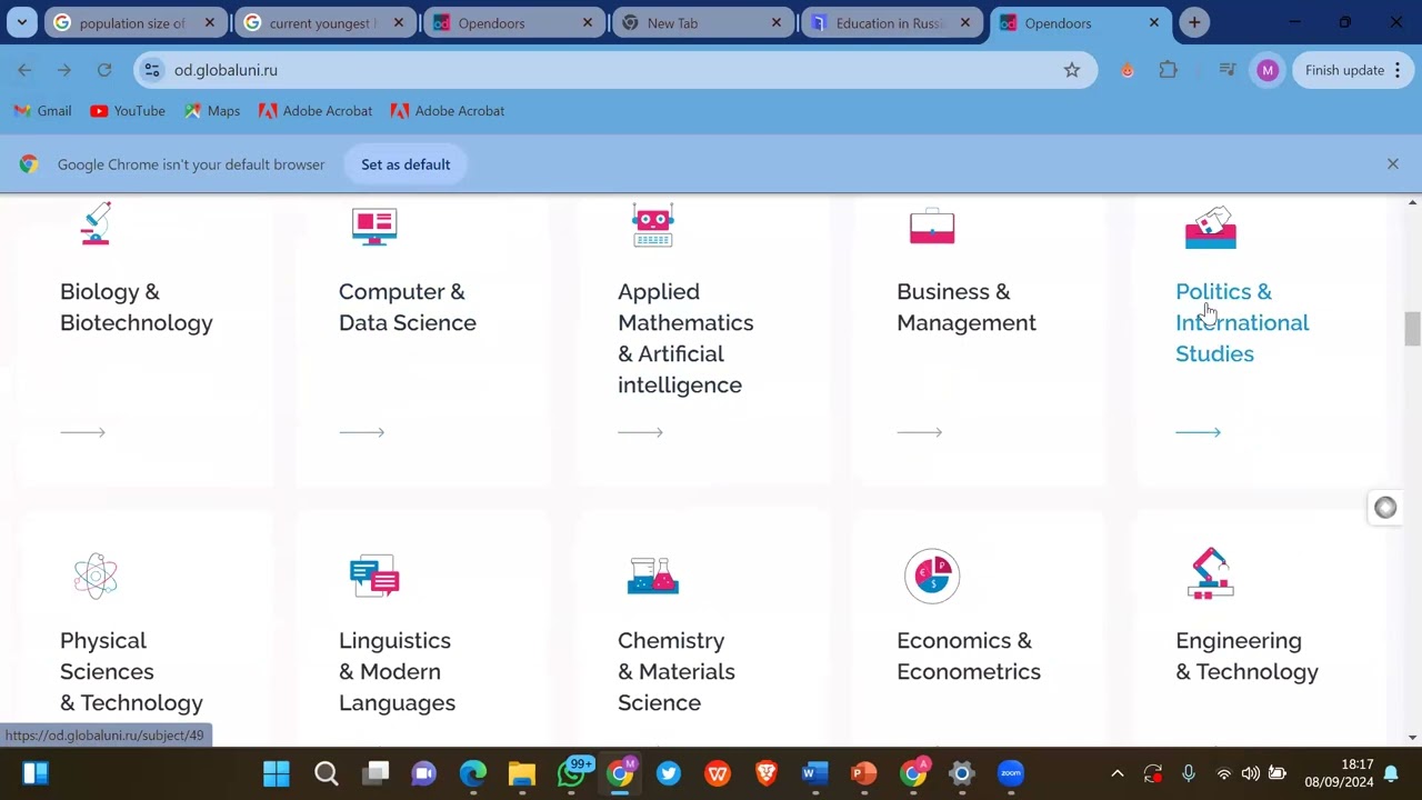 Open Doors Olympiad/Scholarship Russia 2024/2025
