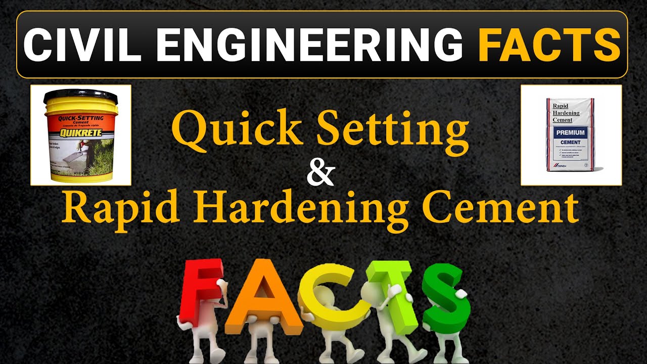 Civil Engineering Facts | Quick Setting & Rapid Hardening Cement #shorts