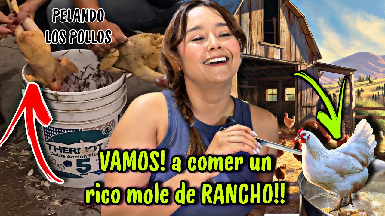 Mi hermana hizo mi gallina mole 🐓  muchas cosas por hacer en el rancho 