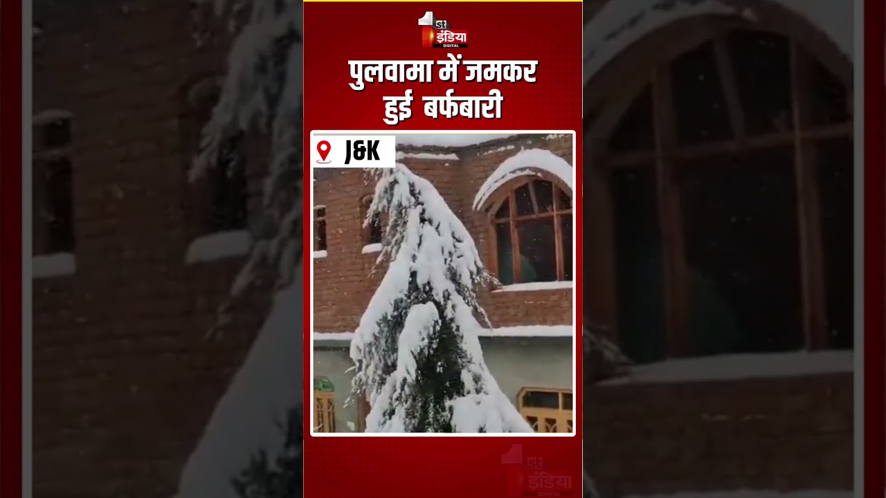 Heavy Snowfall In Jammu-Kashmir: पुलवामा में जमकर हुई  बर्फबारी | Winter 2026 | Pulwama Weather