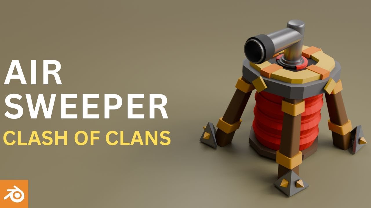 Air Sweeper | Clash of Clans | 3D Modeling Tutorial – Made in Blender
