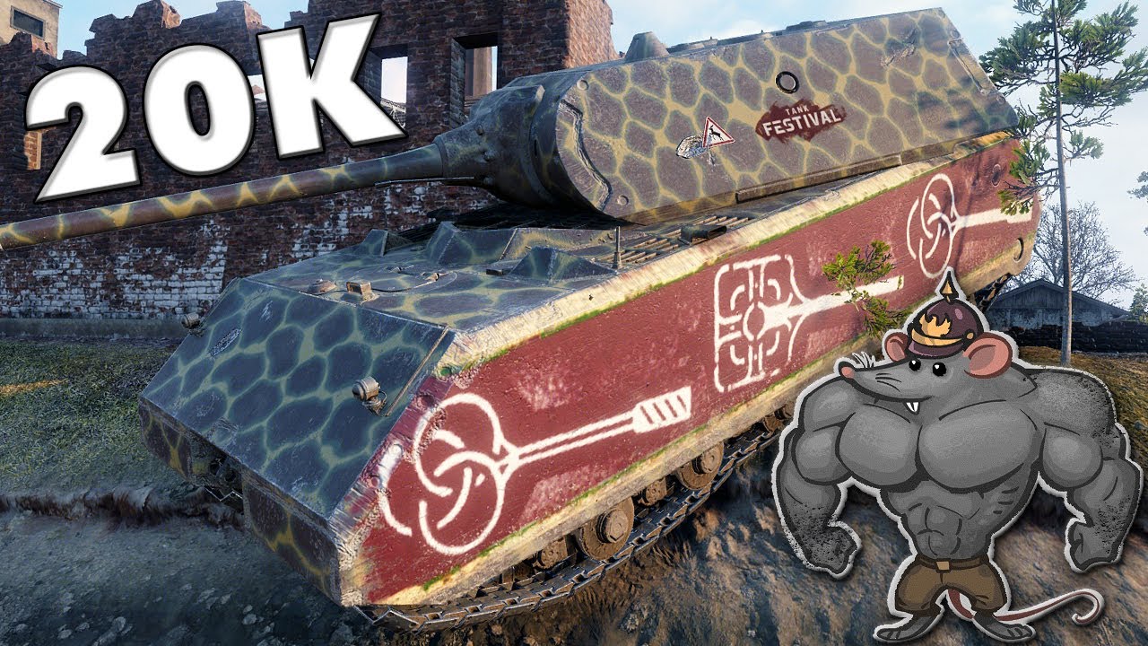 Maus - 20000 Урон заблокированный броней - World of Tanks
