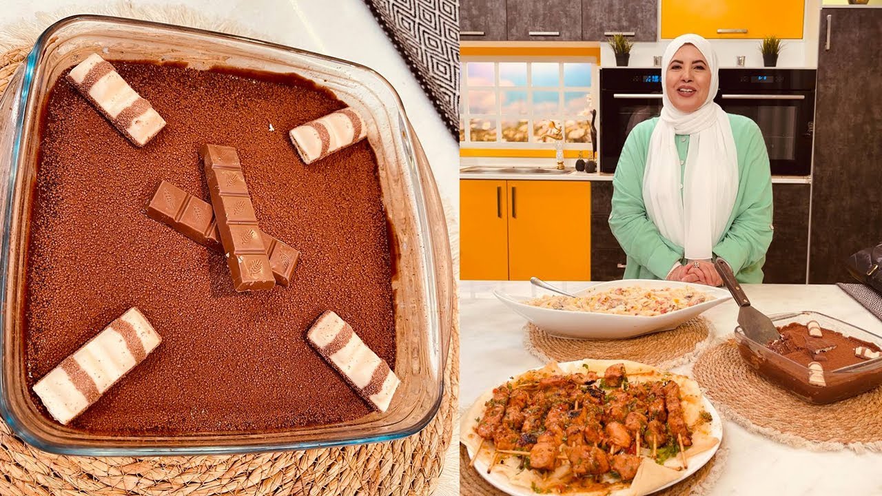 العزومة مع الشيف فاطمة أبو حاتي | أسياخ دجاج بالثوم والعسل - مكرونة وايت صوص - حلى الشوكولاتة السريع
