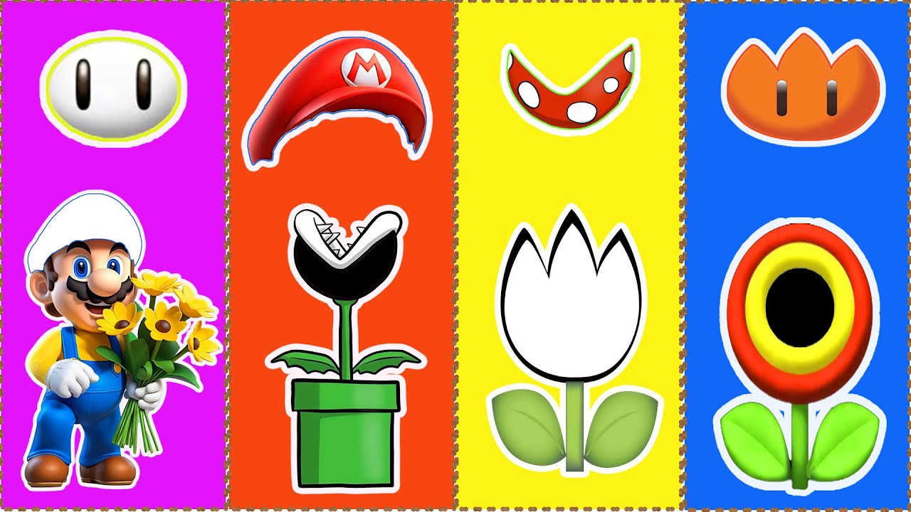 Цветочное приключение в Super Mario 🌻🎮 | Открываем бонусы растений | Забавная анимация Марио