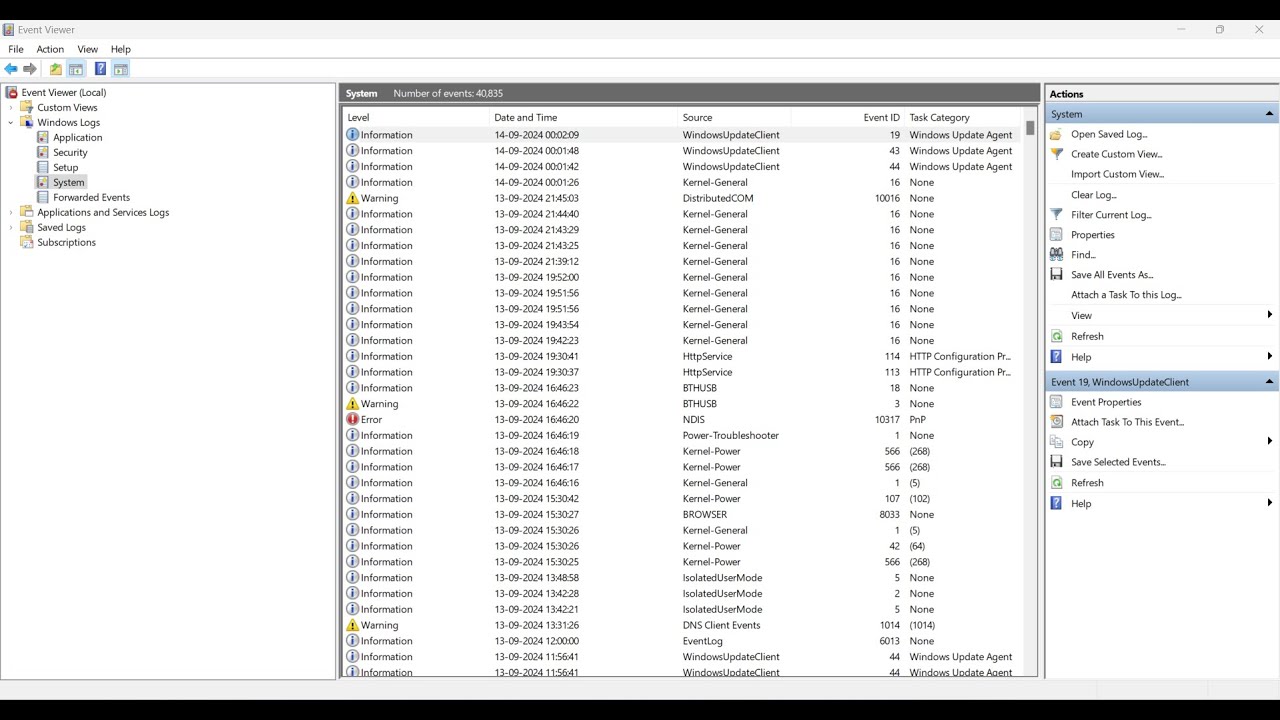 How to Export Event viewer logs and share it on Windows