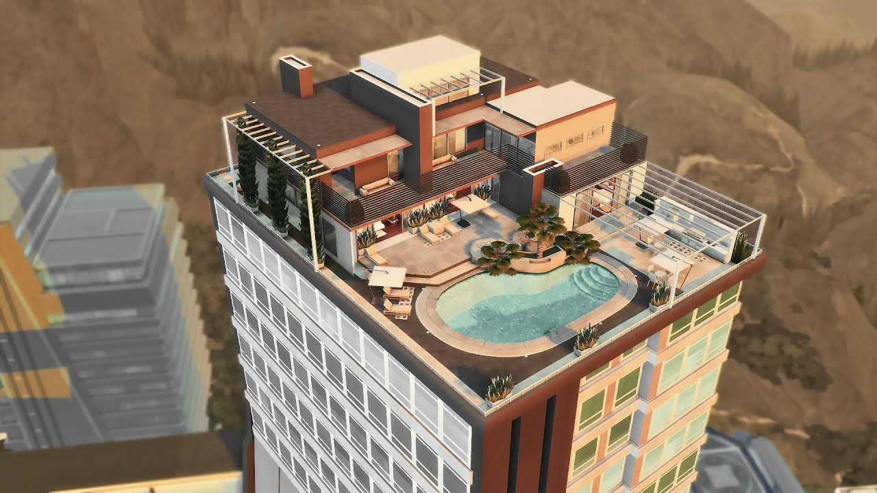 COBERTURA DE LUXO COM 5 QUARTOS (CC List)│ Luxury Penthouse │ The Sims 4 Construção