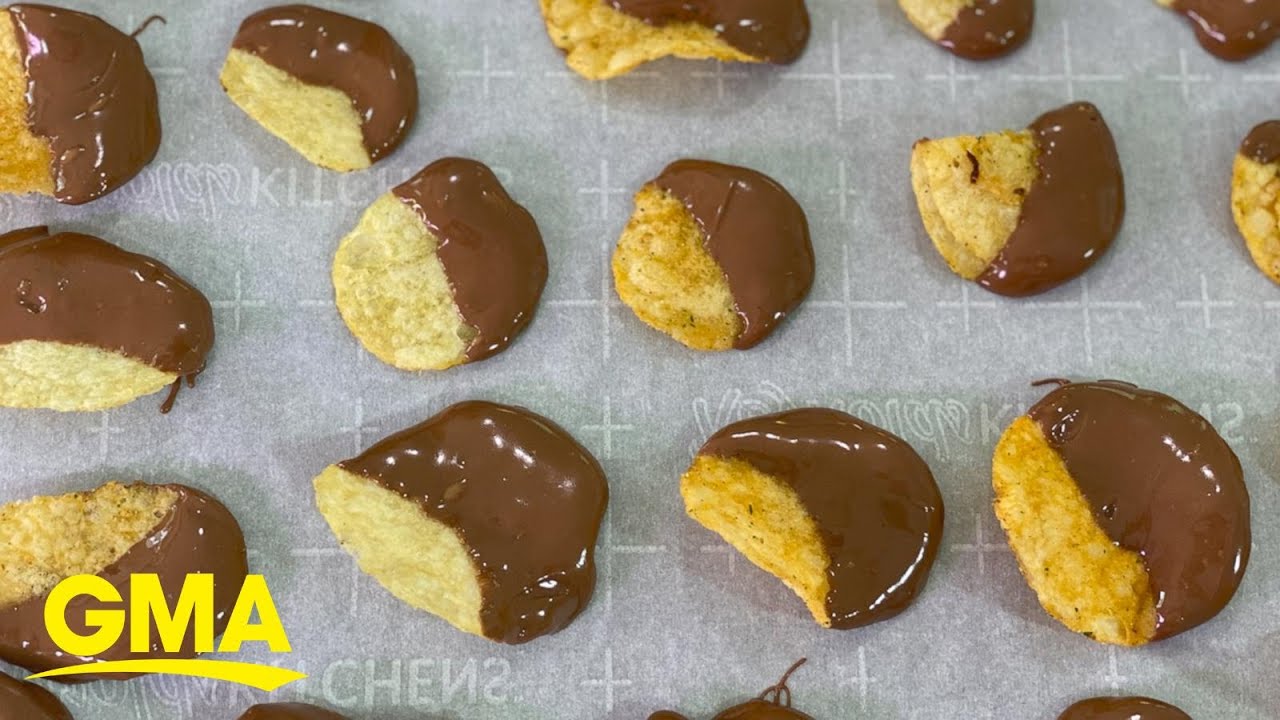 Try this indulgent 2-ingredient 'chocolate-dipped potato chip' recipe at home l GMA Digital