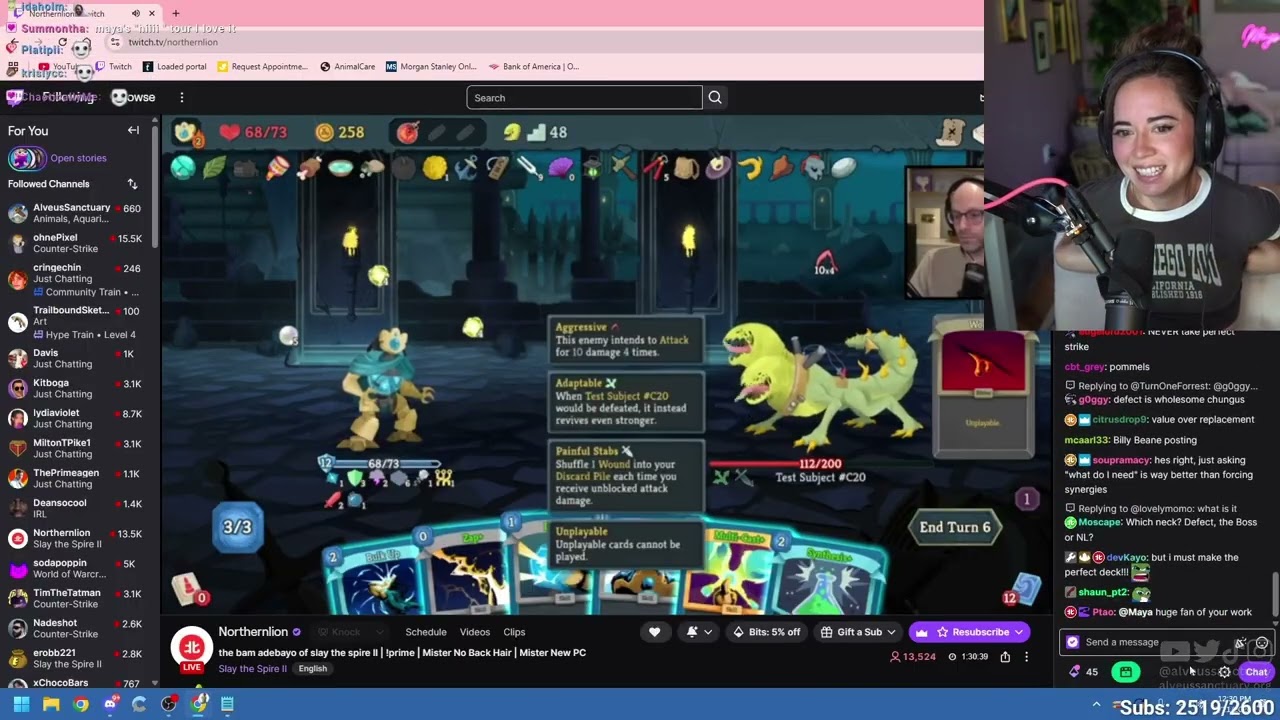 Maya Higa drops into Northernlion's chat while streaming