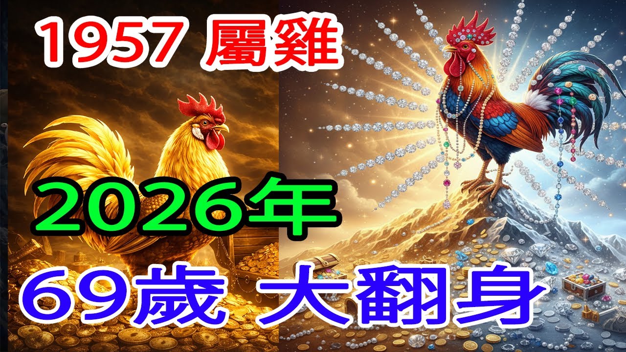 別再認命！1957年屬雞人若無此覺悟，2026年穿金戴銀是妄想，破財折壽才是真相！#屬雞覺醒 #丁酉雞業報 #2026年運勢 #後半生命數