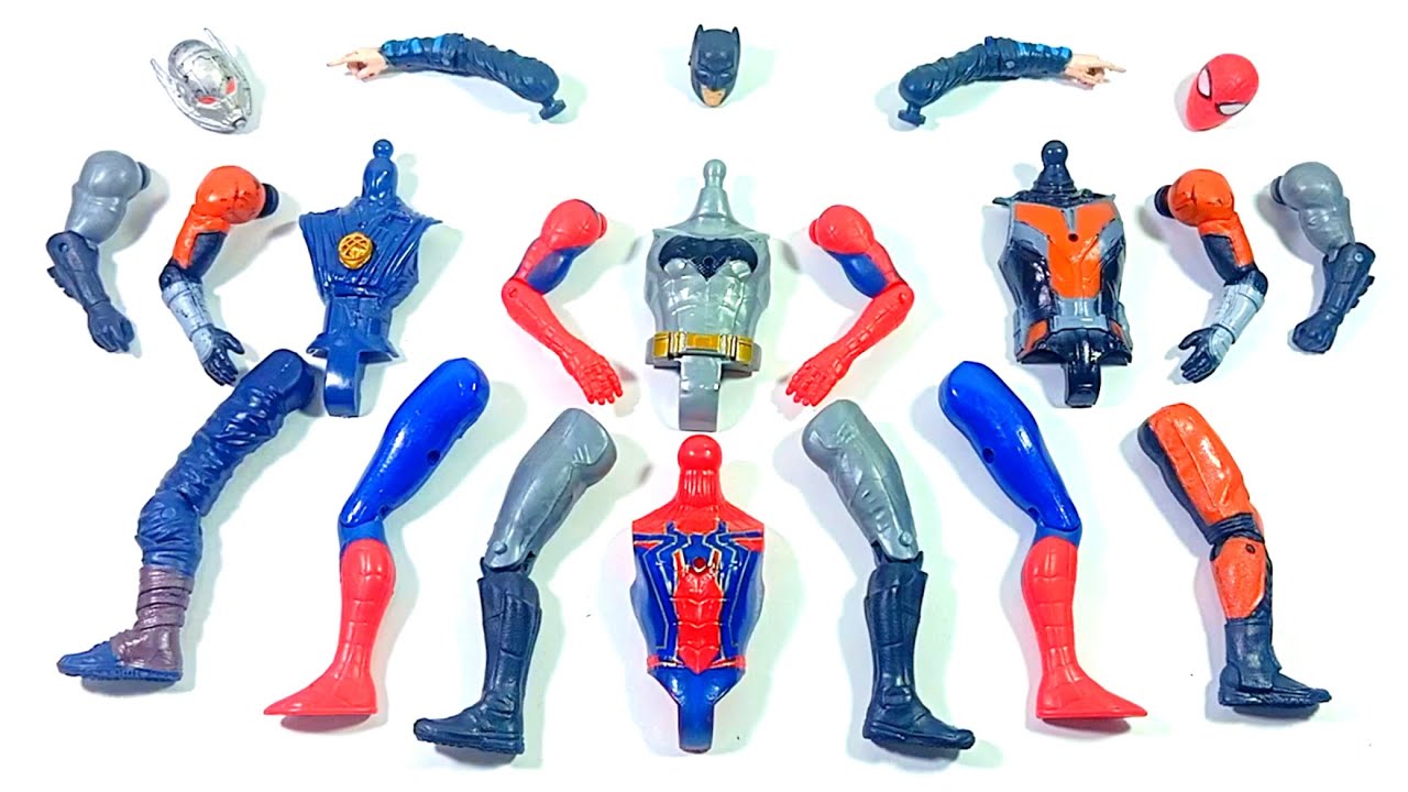 ASSEMBLE AVENGERS TOYS.. BATMAN vs DR STRANGERS vs ANT MAN vs SPIDERMAN.. 