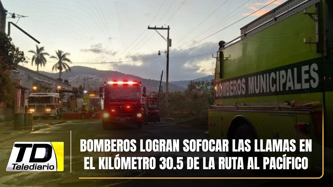 Bomberos logran sofocar las llamas en el kilómetro 30.5 de la ruta al Pacífico