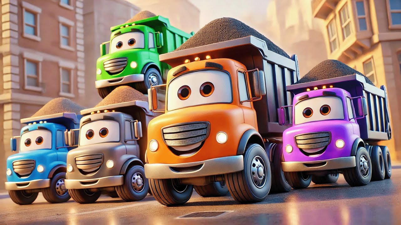 Five Big Dump Trucks