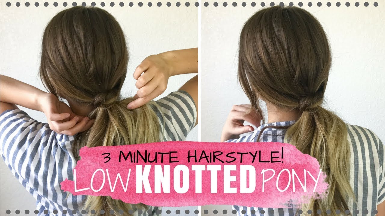 3 Minute Low Knotted Pony || Hazel Darling