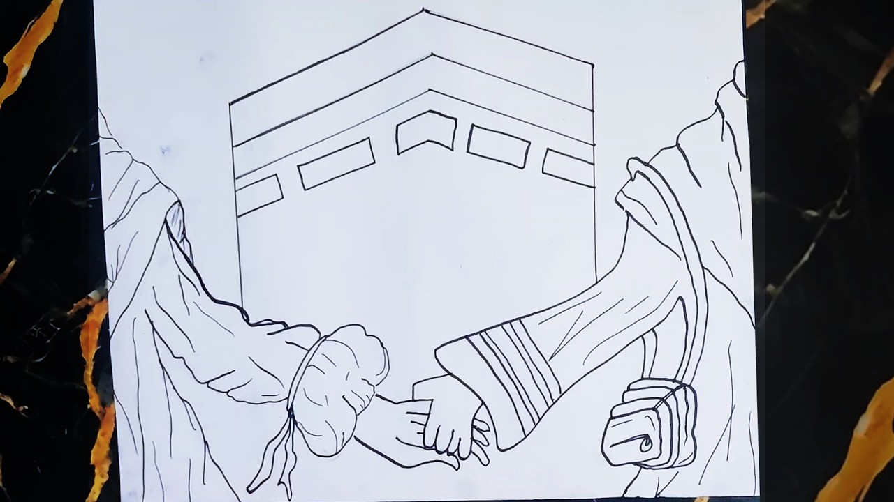 How to Draw Kaaba Drawing Easy Step By Step For Beginners 🕋✨