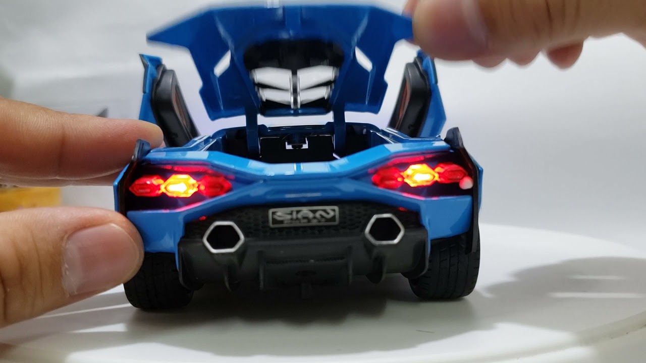 2022 Lamborghini Sián FKP 37 V12 Blue 1:24 Scale Diecast Model