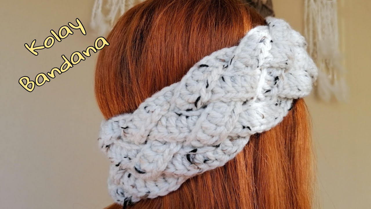 BU KADAR KOLAY OLAMAZ DİYECEKSİNİZ ❓ Örgü den saç bandı yapımı (Hair band made of knitting)