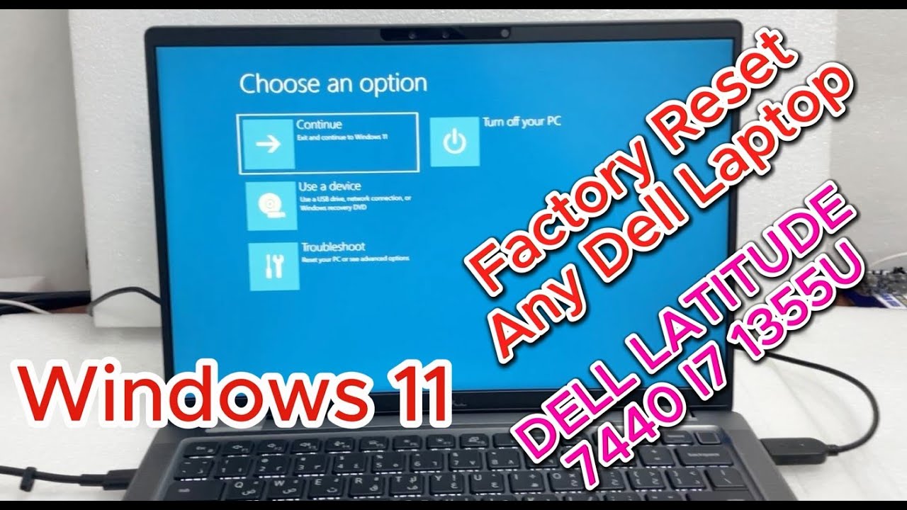 Factory Reset Any Dell Laptop Windows 11 | Factory Reset Factory Reset Dell Latitude 7440