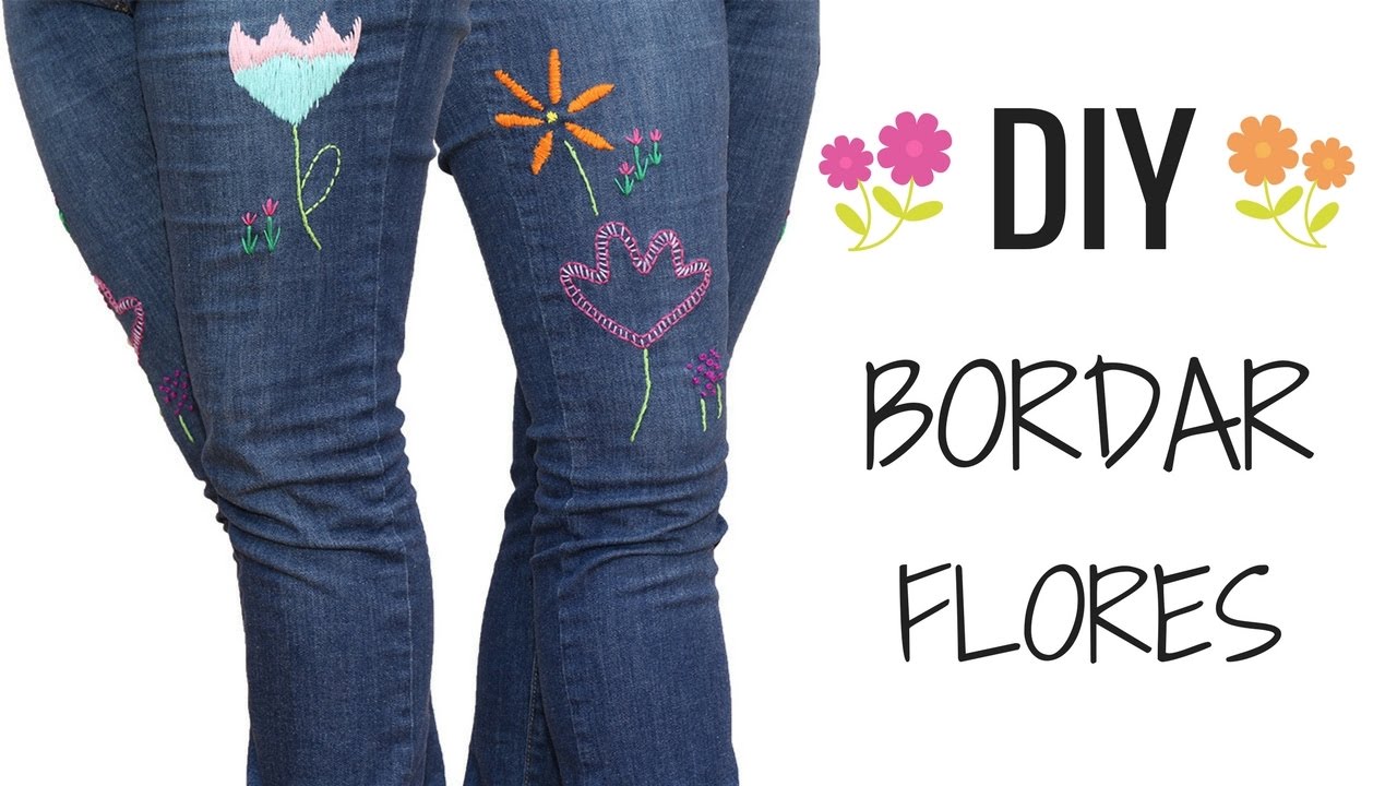 ¿COMO BORDAR FLORES? Incluye plantilla. BORDADOS A MANO.
