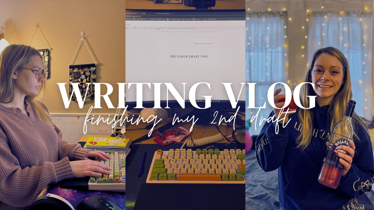 finish the second draft of my vampire horror novel with me // writing vlog