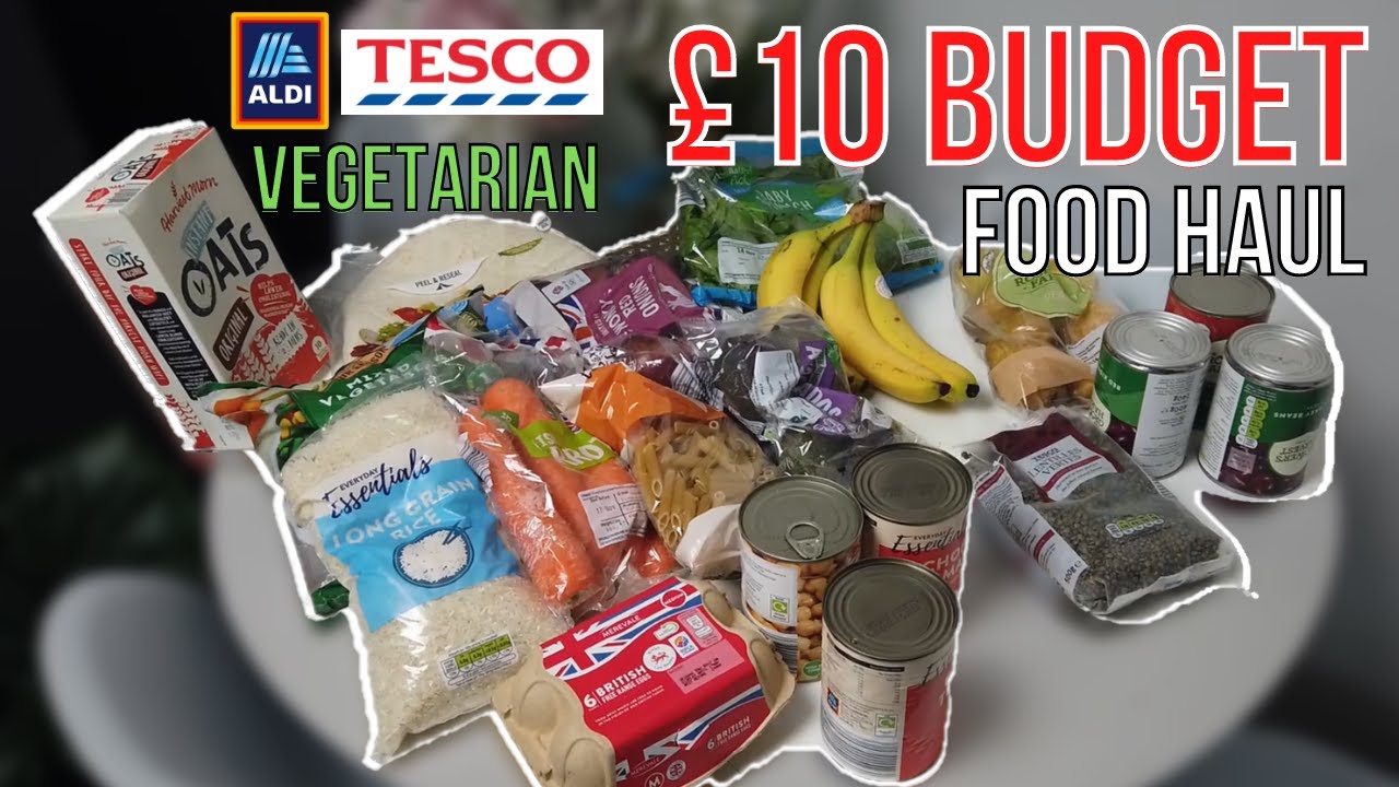 How to Eat for £10 ($10) A Week In London | Emergency Extreme Food Shopping Haul | Aldi Food Haul