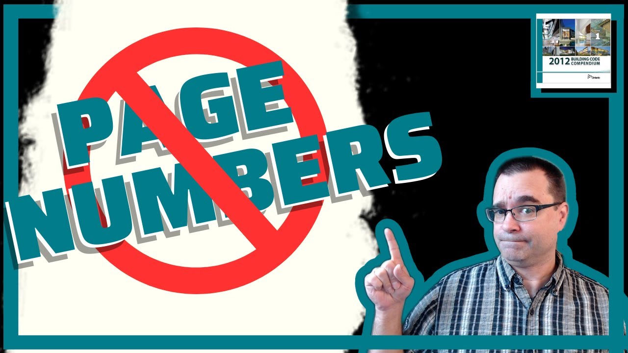 NUMBERING SYSTEM: Don't use page numbers when referencing the Ontario Building Code