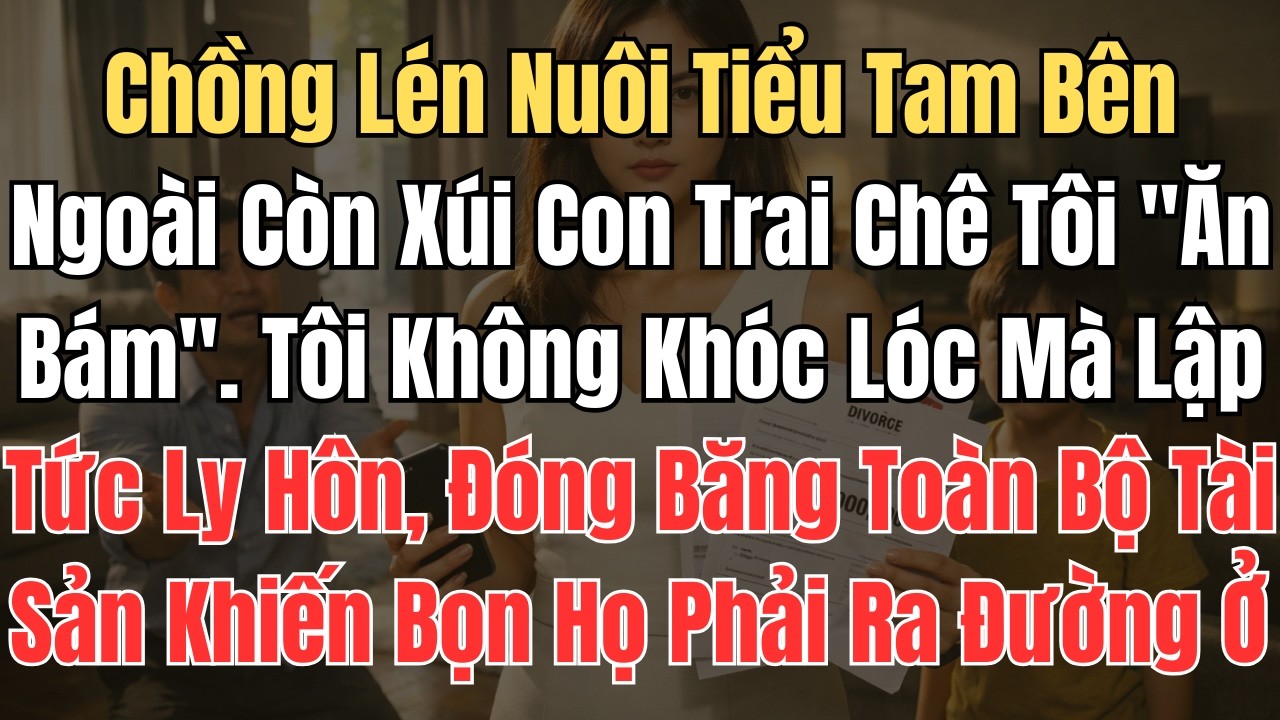 Chồng Lén Nuôi Tiểu Tam Bên Ngoài Còn Xúi Con Trai Chê Tôi 