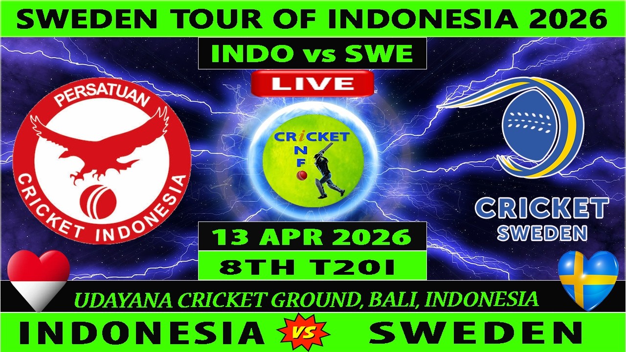 Indonesia vs Sweden | INDO vs SWE Live | 8th T20I Match | Sweden vs Indonesia 2026 | SWE vs INDO