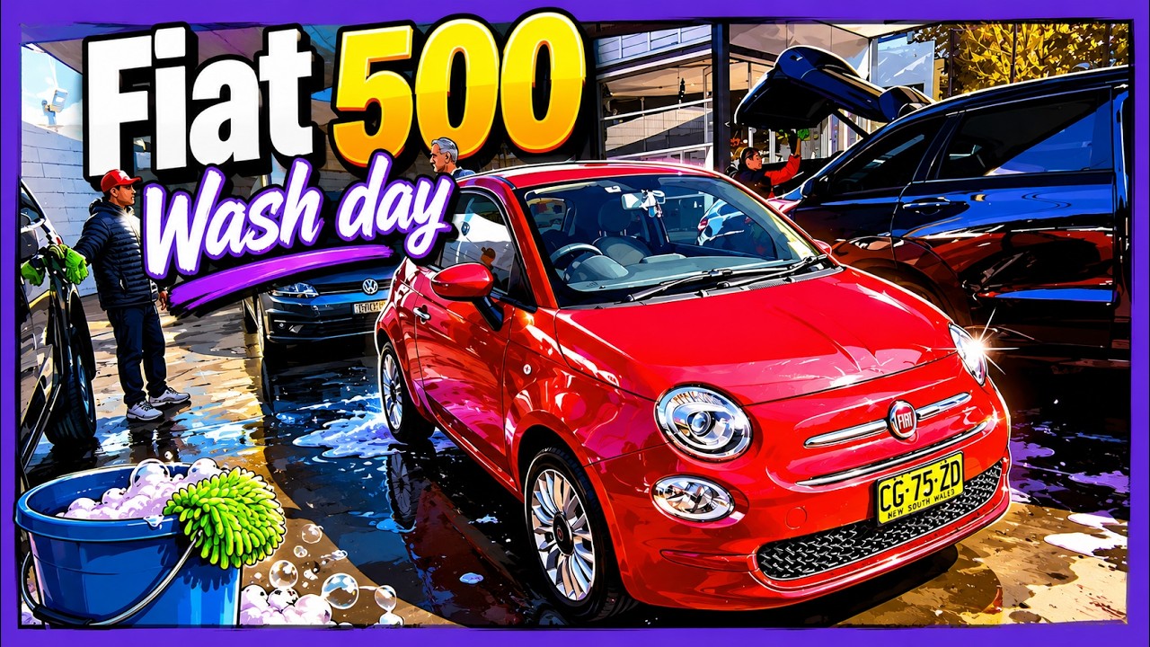 Time to wash the car #Fiat 500 | ORDRO M5 Camera test