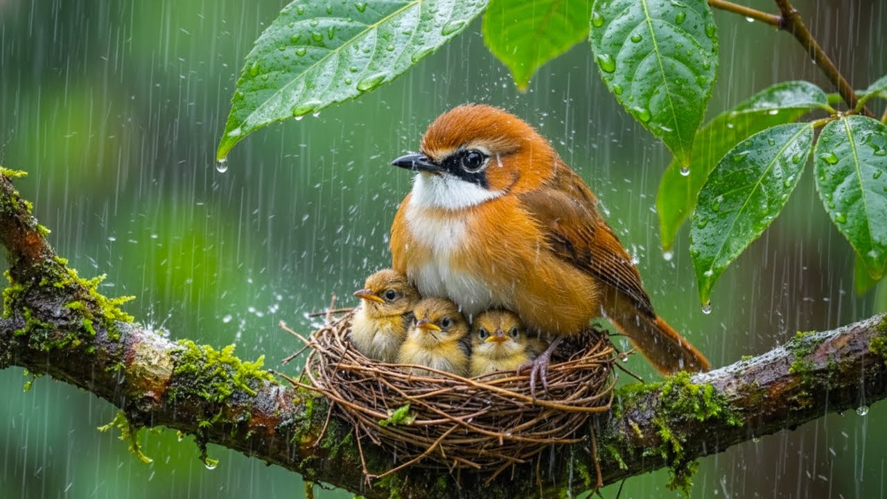 Relax Your Mind & Melt Stress Away Fast with Rain & Birdsong Ambience 🌧️🍃