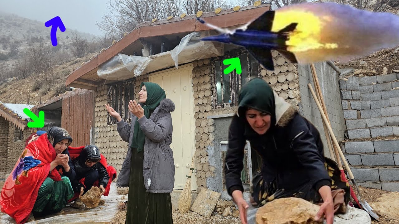 Resilient Nomadic Mother Protects Family Amid Storms and Floods 🌧️❤️