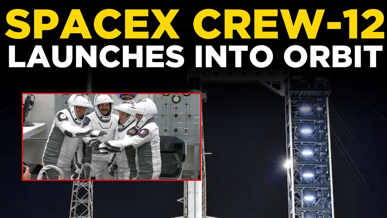 NASA SPACEX LAUNCH LIVE | Crew-12 Mission To International Space Station Takes Flight