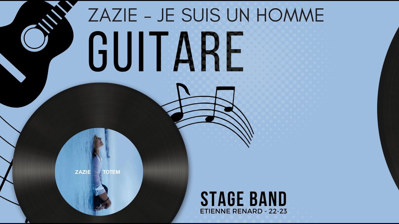 Partie guitare sur Je suis un Homme