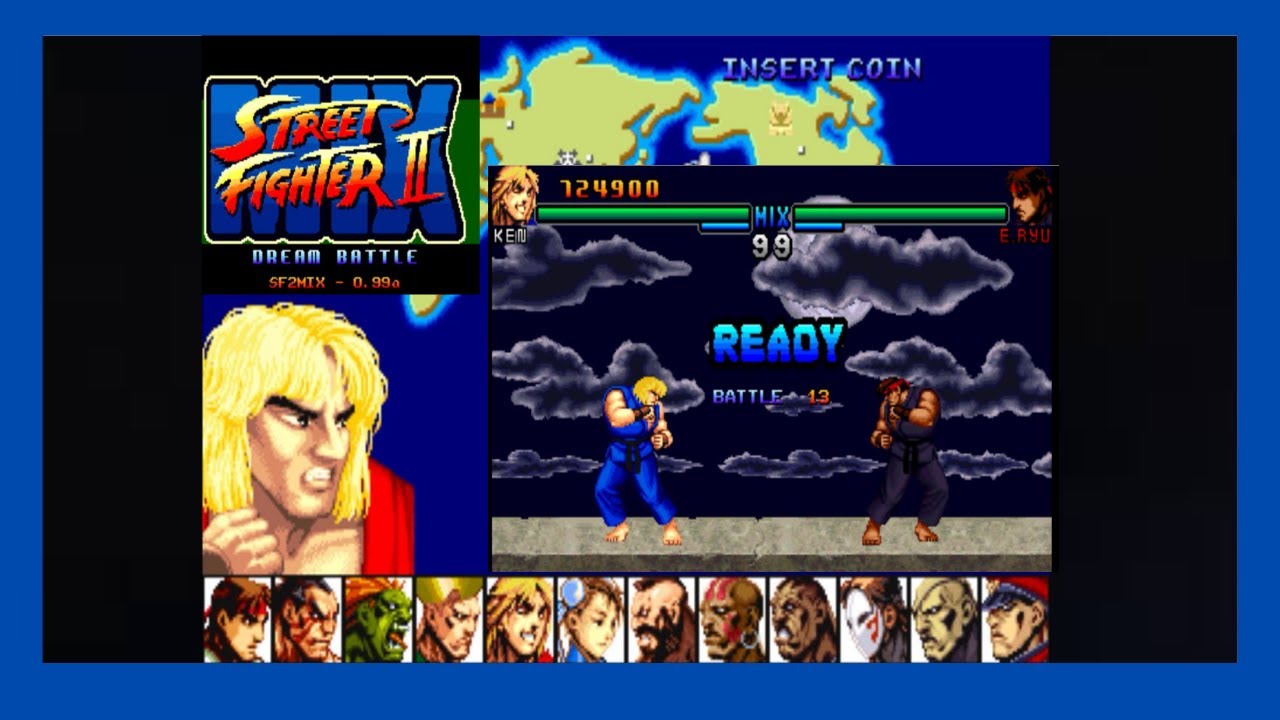 STREET FIGHTER 2: MIX DREAM BATTLE - (ARCADE - CPS-1 / HACK) - KEN - FULL GAME