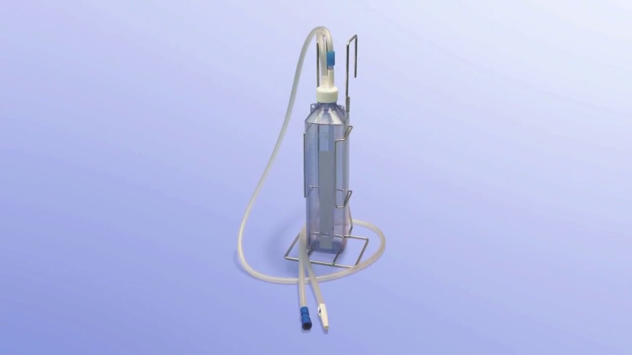 Thorax-Drainage-System, Einflaschen Komplettset