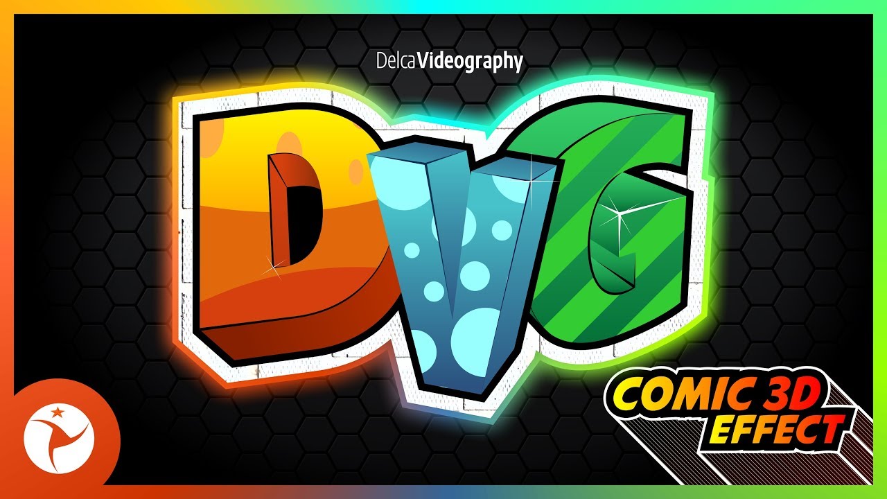 GREAT 3D LETTER LOGO + COMIC EFFECT: COREL DRAW TUTORIAL ✏️