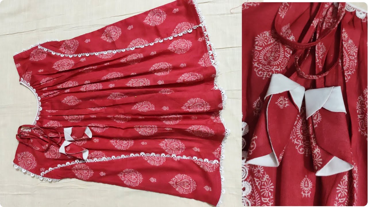 Stylish baby top cutting and stitching