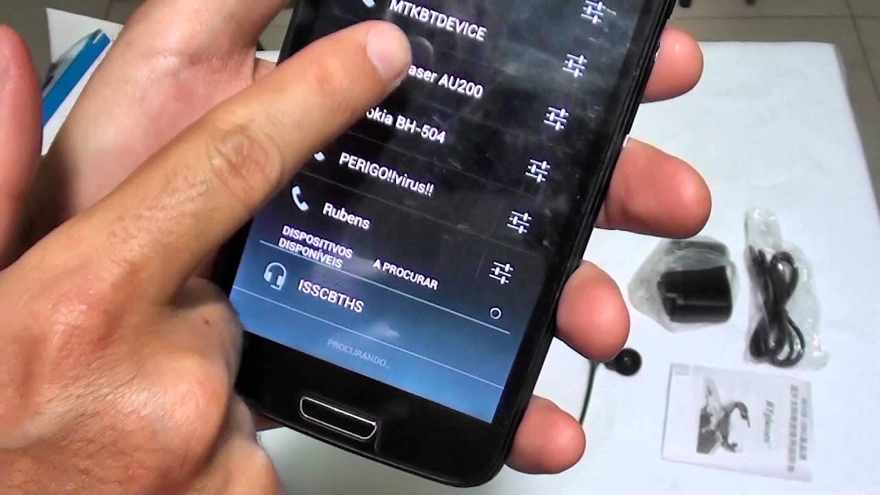 Configuração do óculos Bluetooth com o celular
