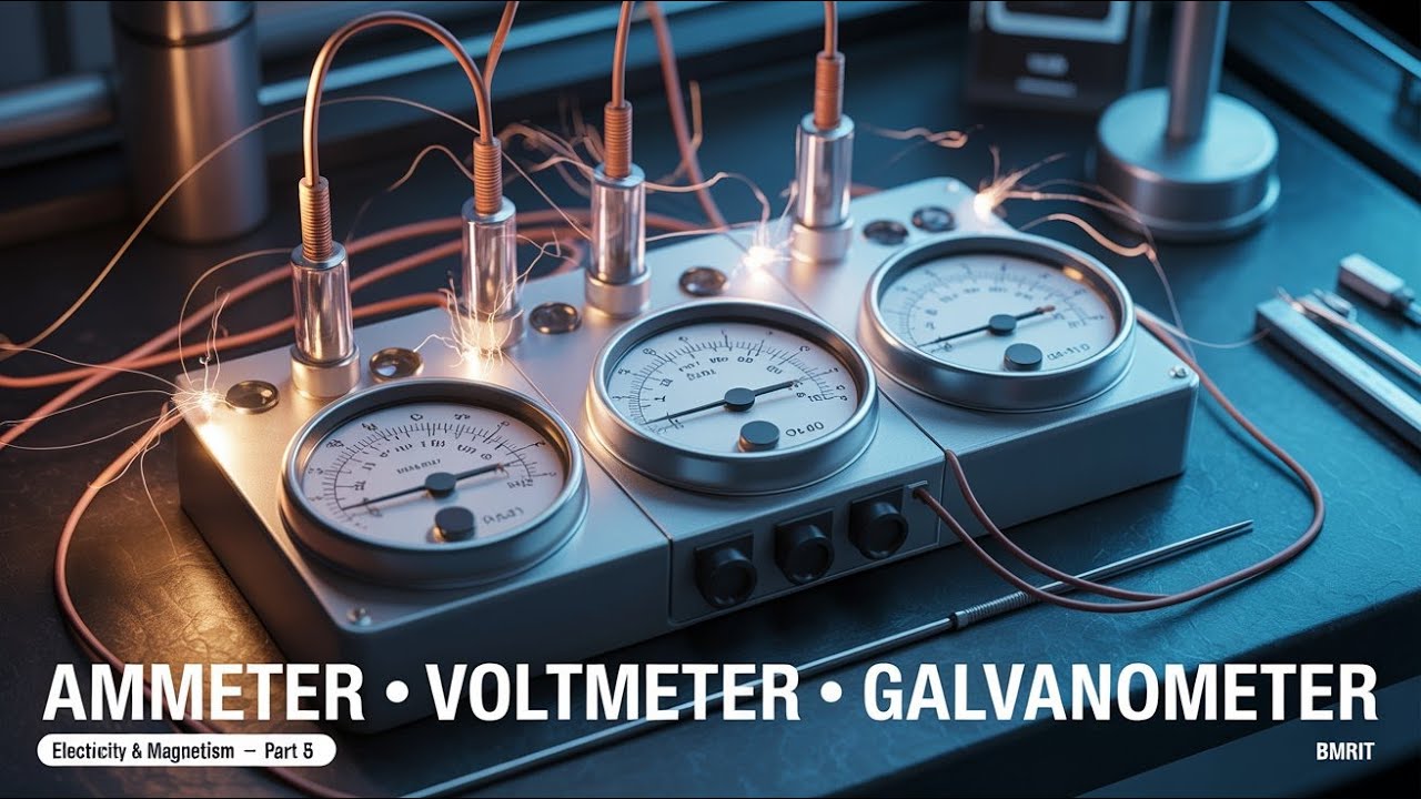 Electricity & Magnetism – Part 5 | Ammeter, Voltmeter & Galvanometer | BMRIT 2nd Semester