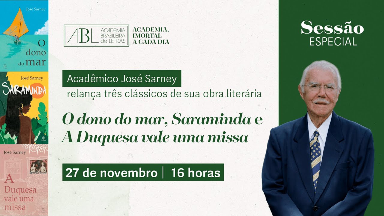 José Sarney relança três clássicos de sua obra literária (ao vivo)
