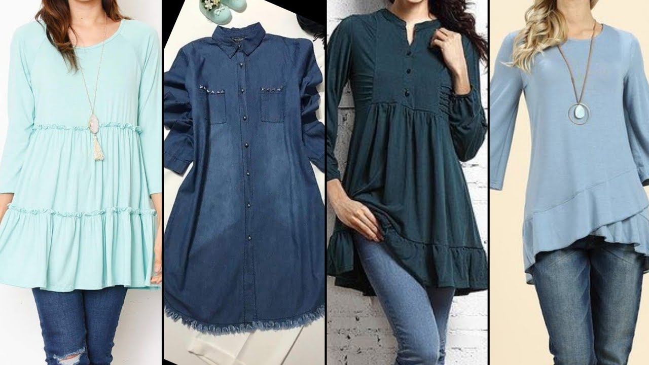 Casual daily use Plain tunic tops designs ideas for women 2023
