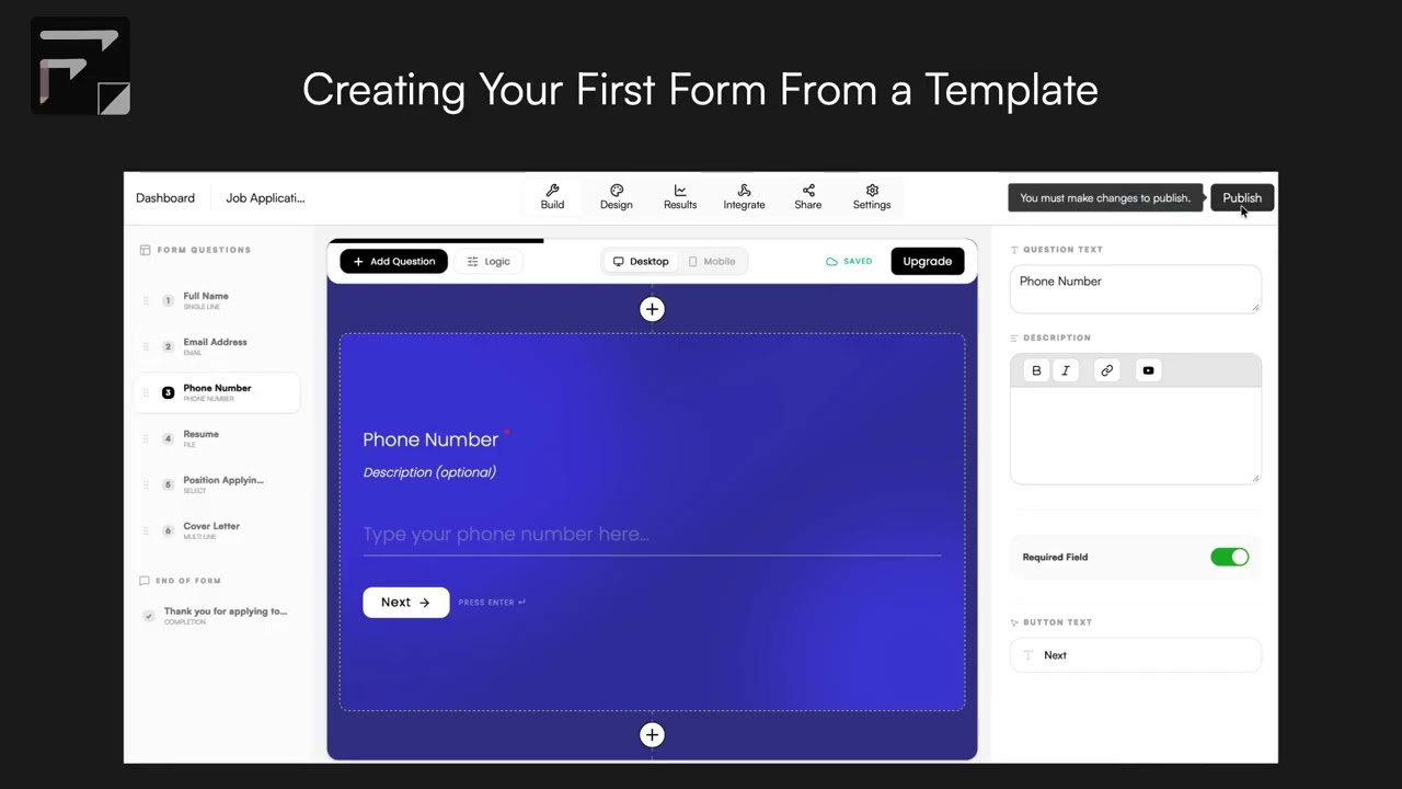 How to Build a Professional Form in Under 2 Minutes | FlowyForm Template Tutorial