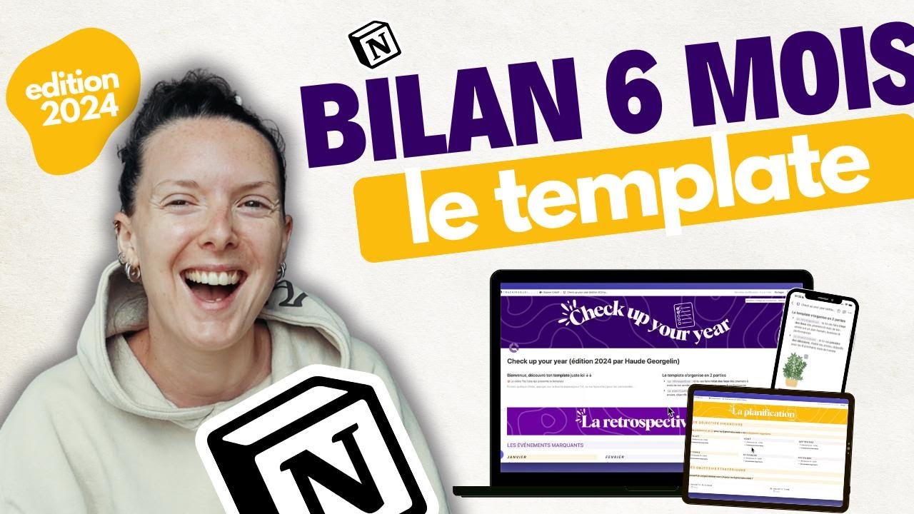 FAIRE SON BILAN | TEMPLATE NOTION GRATUITE | Analyse son année, poser des objectifs...