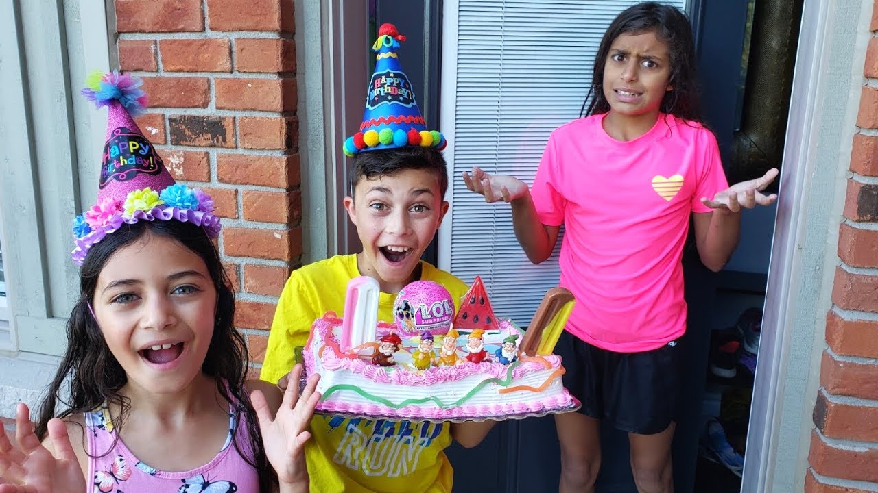 Heidi and Zidane make Cake for birthday party story
