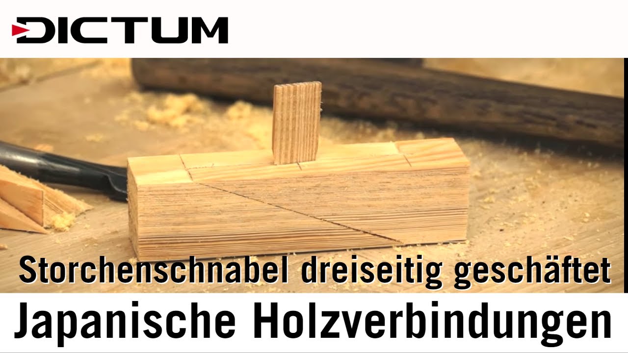 Japanische Holzverbindungen - Storchenschnabel dreiseitig gesch&auml;ftet
