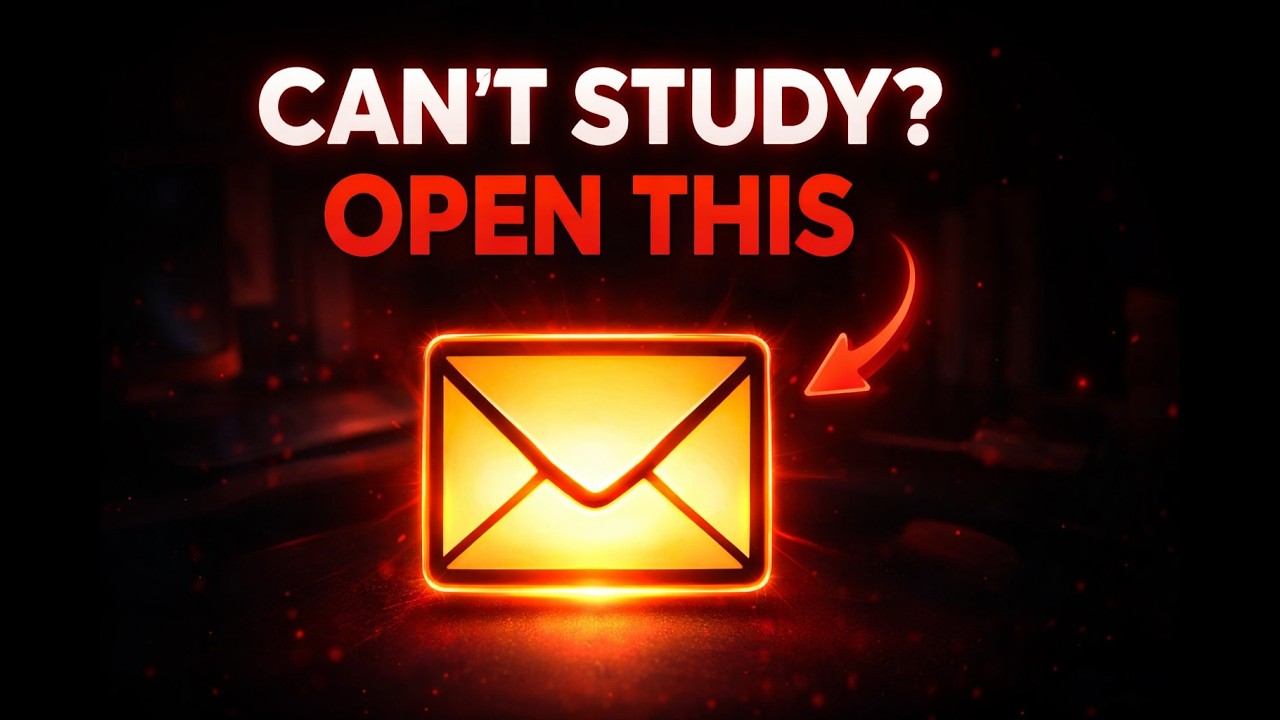 Please Watch This If YOU Can’t Study