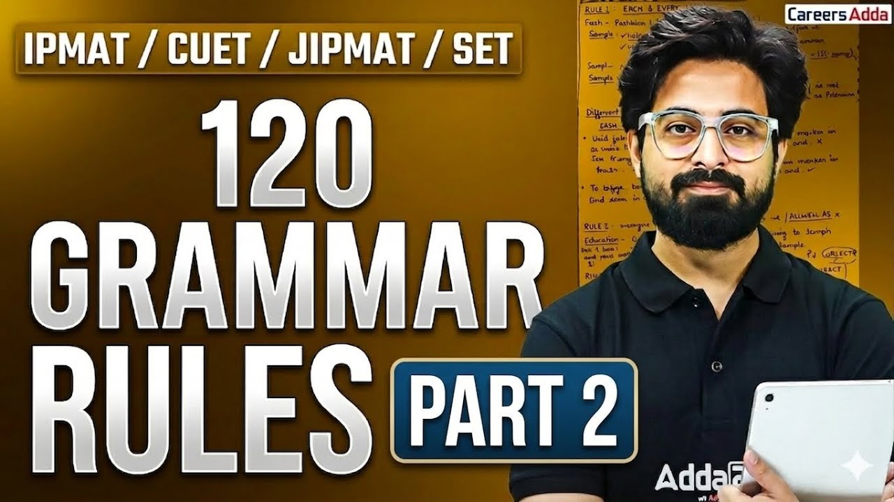 Complete English Grammar (120 Rules) 📚 | IPMAT CUET JIPMAT Preparation