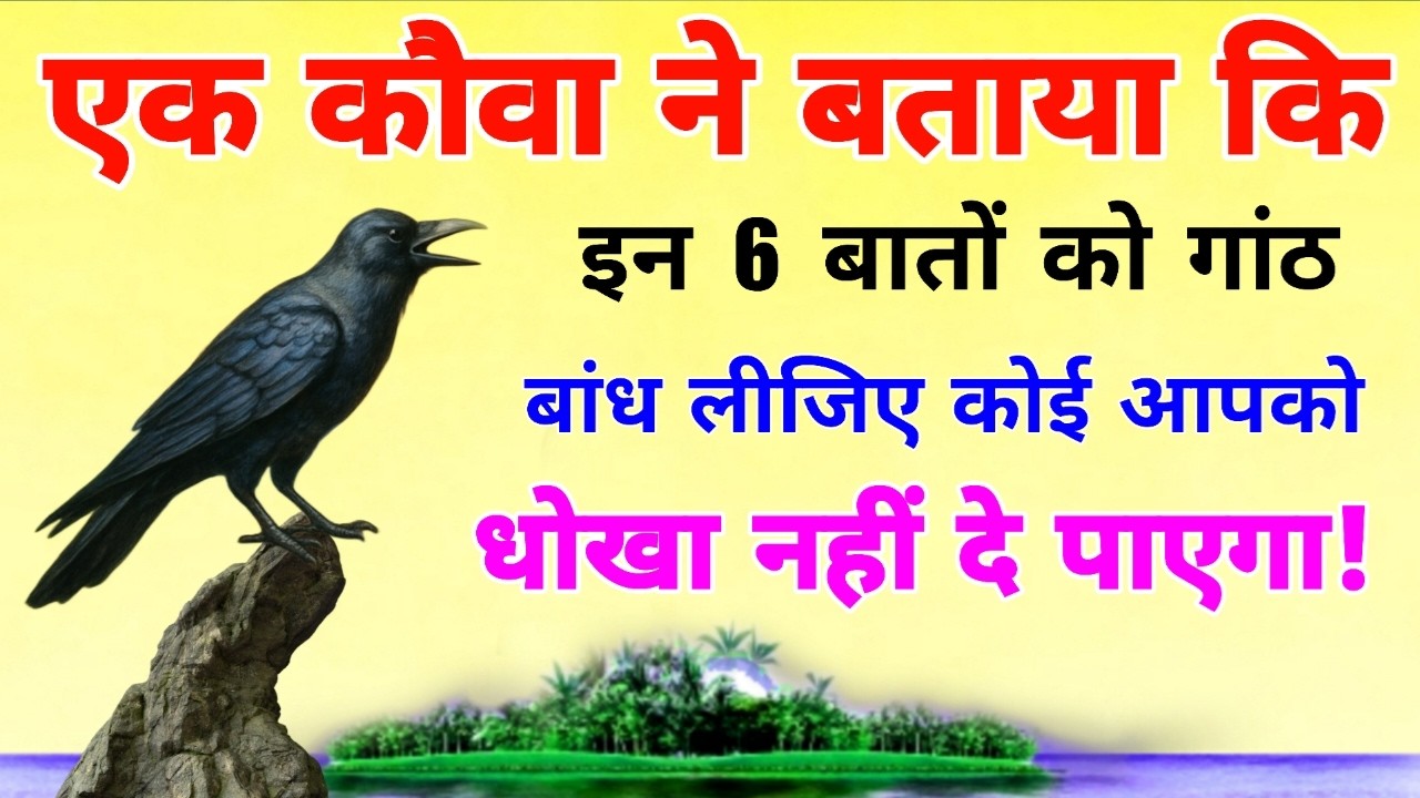 एक कौवा ने बताया कि इन 6 बातों को गांठ बांध लीजिए कोई आपको धोखा नहीं दे पाएगा!
